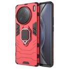 For vivo X90 Pro 5G Magnetic Ring Holder PC + TPU Phone Case(Red) - 1