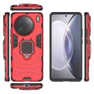 For vivo X90 Pro 5G Magnetic Ring Holder PC + TPU Phone Case(Red) - 2