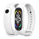 For Xiaomi Mi Band 7 / 6 / 5 MIJOBS Ripple Texture TPU Watch Band(White) - 1