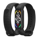 For Xiaomi Mi Band 7 / 6 / 5 MIJOBS Ripple Texture TPU Watch Band(Black) - 1