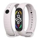 For Xiaomi Mi Band 7 / 6 / 5 MIJOBS Ripple Texture TPU Watch Band(Grey) - 1