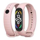 For Xiaomi Mi Band 7 / 6 / 5 MIJOBS Ripple Texture TPU Watch Band(Pink) - 1