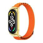For Xiaomi Mi Band 6 / 5 / 4 / 3 MIJOBS CS Nylon Breathable Watch Band(Orange Gold) - 1
