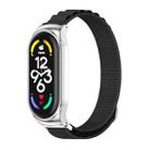 For Xiaomi Mi Band 6 / 5 / 4 / 3 MIJOBS CS Nylon Breathable Watch Band(Black Silver) - 1