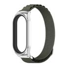 For Xiaomi Mi Band 6 / 5 / 4 / 3 MIJOBS CS Nylon Breathable Watch Band(Army Green Silver) - 2