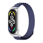 For Xiaomi Mi Band 6 / 5 / 4 / 3 MIJOBS CS Nylon Breathable Watch Band(Midnight Blue Silver) - 1