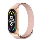 For Xiaomi Mi Band 6 / 5 / 4 / 3 MIJOBS CS Nylon Breathable Watch Band(Pink Rose Gold) - 1