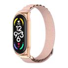 For Xiaomi Mi Band 7 / 7 NFC MIJOBS CS Nylon Breathable Watch Band(Pink Rose Gold) - 1