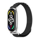 For Xiaomi Mi Band 6 / 5 / 4 / 3 MIJOBS PLUS Nylon Breathable Watch Band(Black Silver) - 1