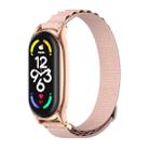 For Xiaomi Mi Band 7 / 7 NFC MIJOBS PLUS Nylon Breathable Watch Band(Pink Rose Gold) - 1