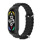 For Xiaomi Mi Band 6 / 5 / 4 / 3 MIJOBS CS Marine Silicone Breathable Watch Band(Black) - 1