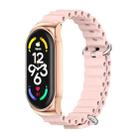 For Xiaomi Mi Band 7 / 7 NFC MIJOBS CS Marine Silicone Breathable Watch Band(Pink Rose Gold) - 1