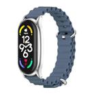 For Xiaomi Mi Band 7 / 7 NFC MIJOBS PLUS Marine Silicone Breathable Watch Band(Space Blue Silver) - 1