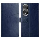 For Honor 80 Pro HT01 Y-shaped Pattern Flip Leather Phone Case(Blue) - 1