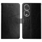 For Honor 80 Pro HT01 Y-shaped Pattern Flip Leather Phone Case(Black) - 1