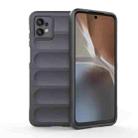 For Motorola Moto G32 Magic Shield TPU + Flannel Phone Case(Dark Grey) - 1