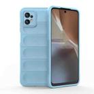 For Motorola Moto G32 Magic Shield TPU + Flannel Phone Case(Light Blue) - 1