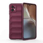 For Motorola Moto G32 Magic Shield TPU + Flannel Phone Case(Wine Red) - 1