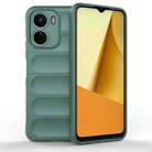 For vivo Y16 4G Global Magic Shield TPU + Flannel Phone Case(Dark Green) - 1