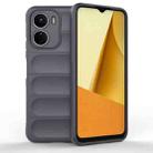 For vivo Y16 4G Global Magic Shield TPU + Flannel Phone Case(Dark Grey) - 1