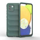 For Samsung Galaxy A03 Global Magic Shield TPU + Flannel Phone Case(Dark Green) - 1