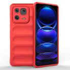 For Xiaomi 13 Pro 5G Magic Shield TPU + Flannel Phone Case(Red) - 1