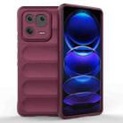 For Xiaomi 13 Pro 5G Magic Shield TPU + Flannel Phone Case(Wine Red) - 1