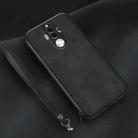 For Huawei Mate 9 Lamba Skin Feel Leather Back Phone Case with Strap(Black) - 1