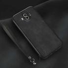 For Huawei Mate 10 Lamba Skin Feel Leather Back Phone Case with Strap(Black) - 1