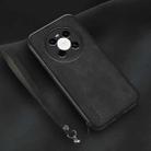 For Huawei Mate 40 Lamba Skin Feel Leather Back Phone Case with Strap(Black) - 1