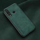 For Huawei nova 4 Lamba Skin Feel Leather Back Phone Case with Strap(Deep Green) - 2