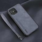 For Huawei nova 8 SE Lamba Skin Feel Leather Back Phone Case with Strap(Blue) - 1