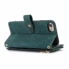 For iPhone SE 2022 / 2020 / 7 / 8 Dream 9-Card Wallet Zipper Bag Leather Phone Case(Green) - 6