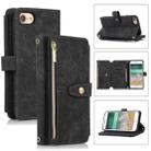 For iPhone SE 2022 / 2020 / 7 / 8 Dream 9-Card Wallet Zipper Bag Leather Phone Case(Black) - 1