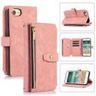For iPhone SE 2022 / 2020 / 7 / 8 Dream 9-Card Wallet Zipper Bag Leather Phone Case(Pink) - 1