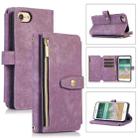 For iPhone SE 2022 / 2020 / 7 / 8 Dream 9-Card Wallet Zipper Bag Leather Phone Case(Purple) - 1