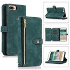 For iPhone 7 Plus / 8 Plus Dream 9-Card Wallet Zipper Bag Leather Phone Case(Green) - 1