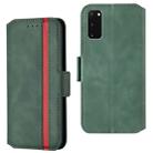 For Galaxy S20 Vintage Matte Oil-edge Horizontal Flip Leather Case with Bracket & Card Slots(Green) - 1
