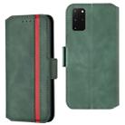 For Galaxy S20+ Vintage Matte Oil-edge Horizontal Flip Leather Case with Bracket & Card Slots(Green) - 1