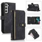 For Samsung Galaxy S22 5G Dream 9-Card Wallet Zipper Bag Leather Phone Case(Black) - 1