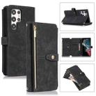 For Samsung Galaxy S22 Ultra 5G Dream 9-Card Wallet Zipper Bag Leather Phone Case(Black) - 1