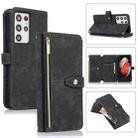 For Samsung Galaxy S21 Ultra 5G Dream 9-Card Wallet Zipper Bag Leather Phone Case(Black) - 1