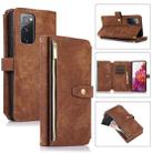 For Samsung Galaxy S20 FE Dream 9-Card Wallet Zipper Bag Leather Phone Case(Brown) - 1