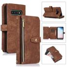 For Samsung Galaxy S10e Dream 9-Card Wallet Zipper Bag Leather Phone Case(Brown) - 1