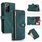For Samsung Galaxy Note20 Dream 9-Card Wallet Zipper Bag Leather Phone Case(Green) - 1