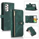 For Samsung Galaxy A53 Dream 9-Card Wallet Zipper Bag Leather Phone Case(Green) - 1