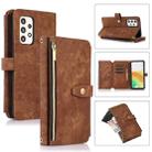 For Samsung Galaxy A53 Dream 9-Card Wallet Zipper Bag Leather Phone Case(Brown) - 1