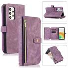 For Samsung Galaxy A53 Dream 9-Card Wallet Zipper Bag Leather Phone Case(Purple) - 1