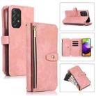 For Samsung Galaxy A52 4G / 5G Dream 9-Card Wallet Zipper Bag Leather Phone Case(Pink) - 1