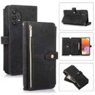 For Samsung Galaxy A32 5G Dream 9-Card Wallet Zipper Bag Leather Phone Case(Black) - 1